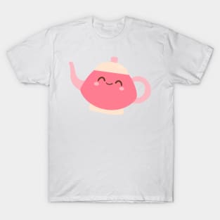 Cute Pink Tea-Pot Kawaii T-Shirt